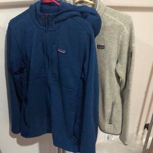 Patagonia Hooded Blue and Gray Jackets Better Sweater